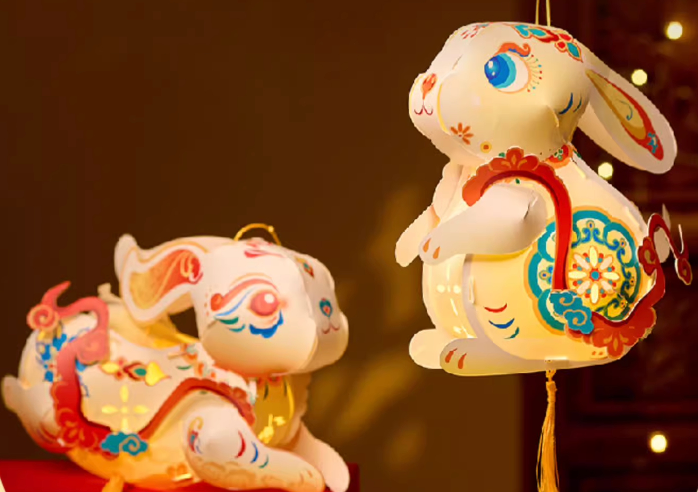 立體敦煌兔燈籠