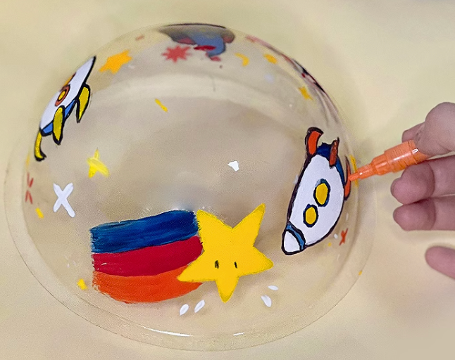 縮圖：太空月球燈（五個裝）連底座