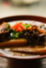 Traditional Okinawa Soba with soft pork ribs