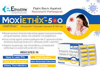 Amoxycillin Trihydrate Capsules IP 500 mg (MoxiETHIX™-500)