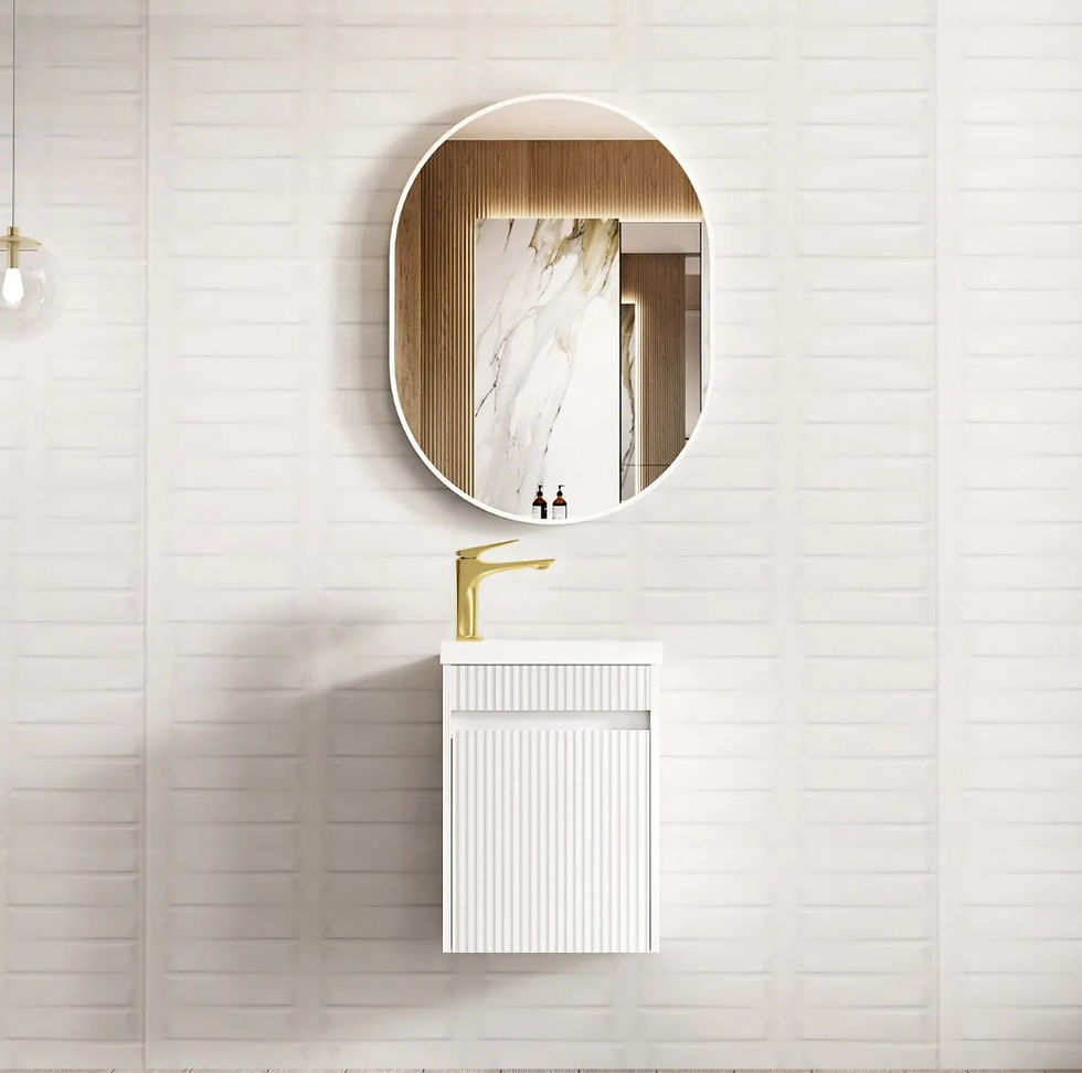 Thumbnail: Otti Mini Ensuite Vanity 400mm Fluted Vanity (with Basin)