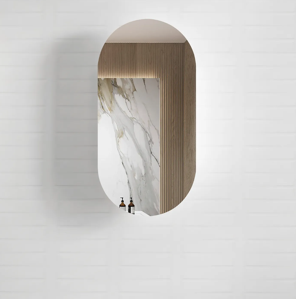 Noosa 900x450 Natural Oak Shaving Cabinet