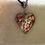 Thumbnail: Forgiven Glitter Silver Heart w/cross charm Necklace 