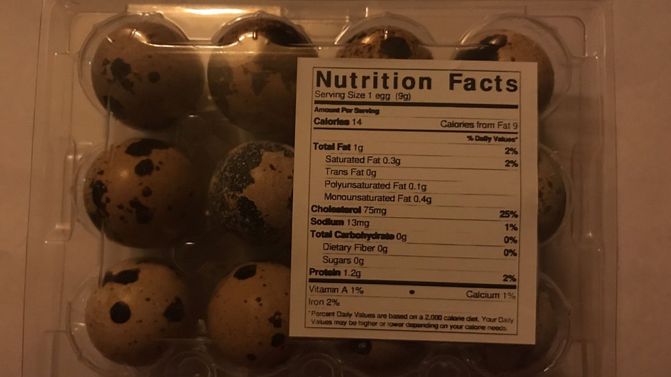50 Quail Egg Nutrition Facts Egg Carton Labels website