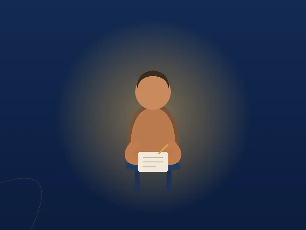 Illustration of an in-home consultation between a caregiver and client