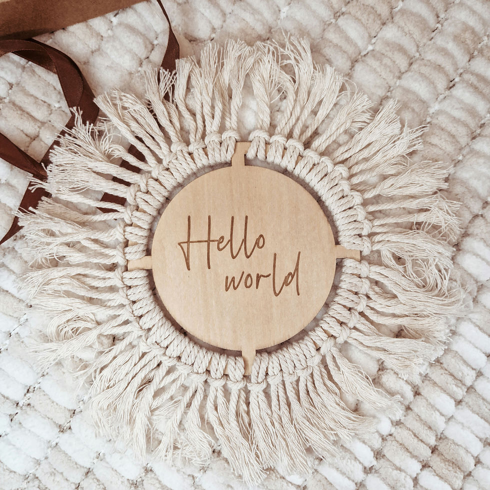 Thumbnail: Hello World baby wooden milestone cards 