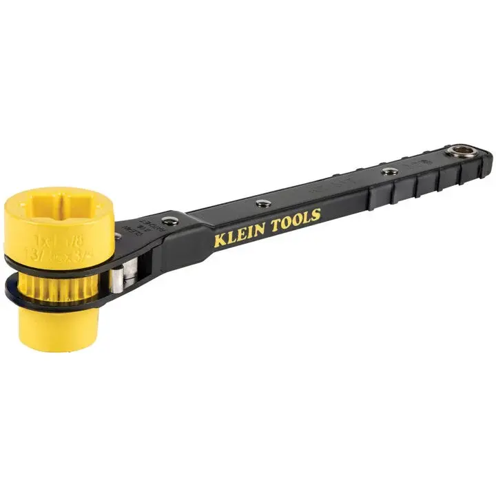 Klein Tools KT151T Lineman's Ratcheting Wrench with Bolt-Through Design, 3/4-Inc