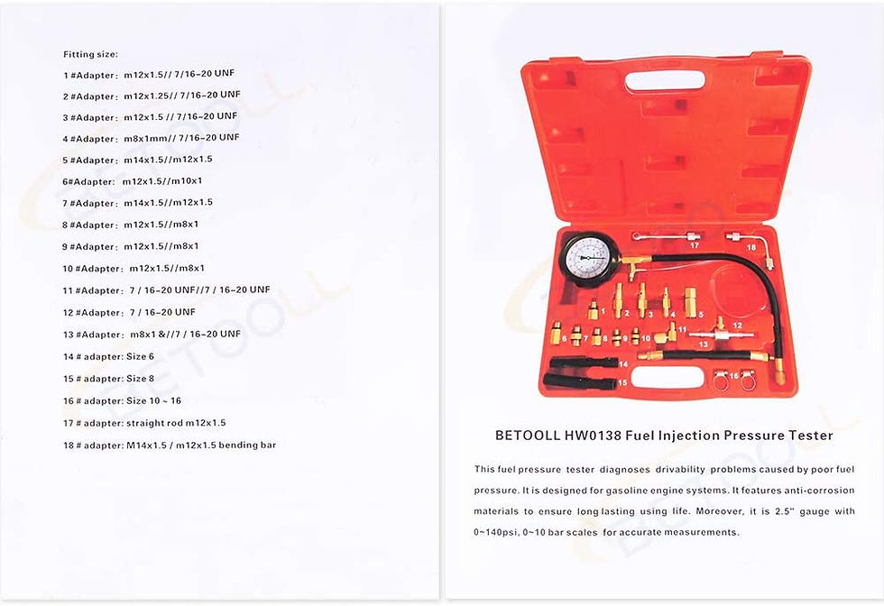 Miniatura: kits de medición de presión del sistema de combustible