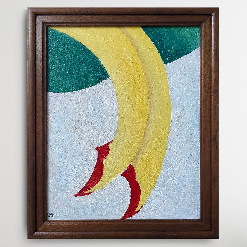 Thumbnail: 'Oh those Red Shoes!' Cubist Impressionism Oil Painting