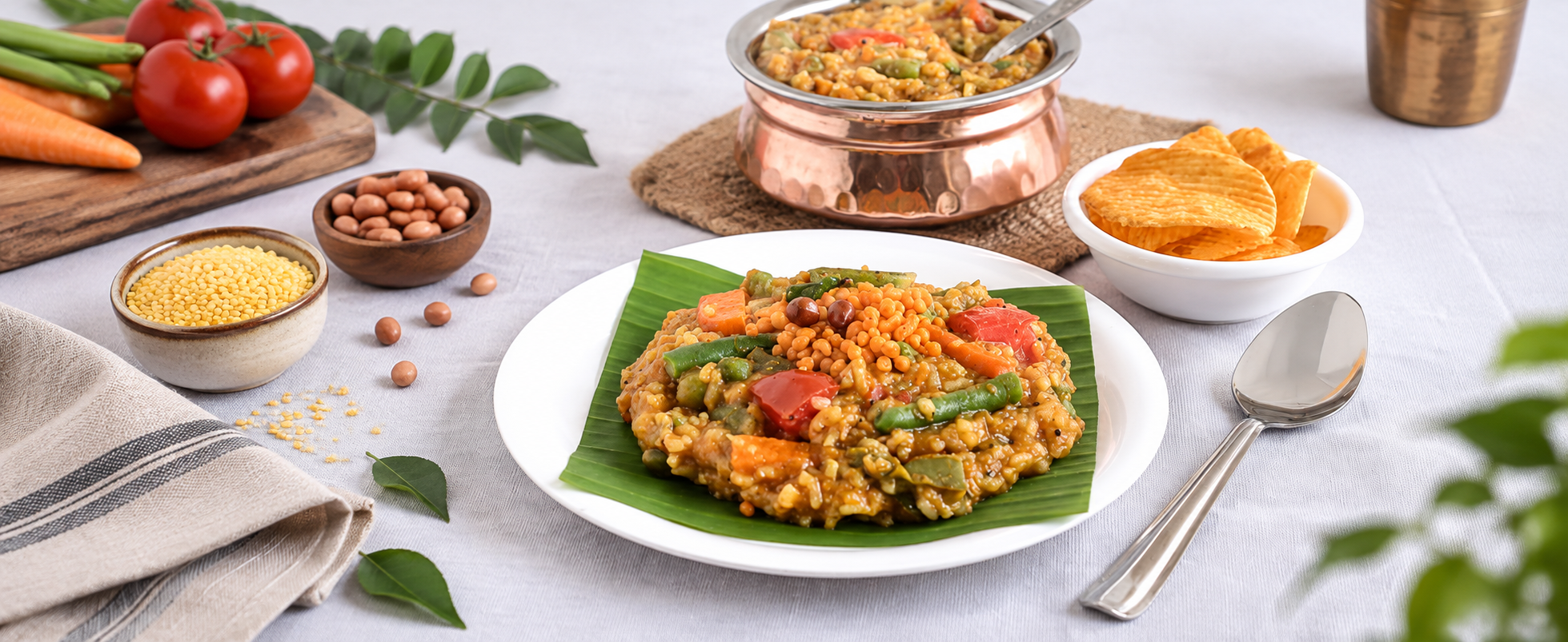 KokoFresh Bisibelebath Served on a plate made with fresh powder