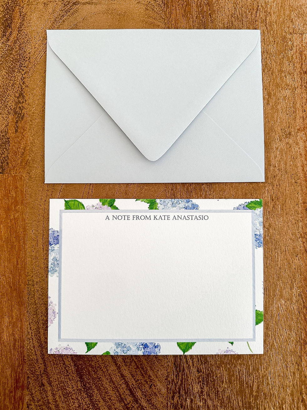 Thumbnail: Hydrangea Flat Stationery Set