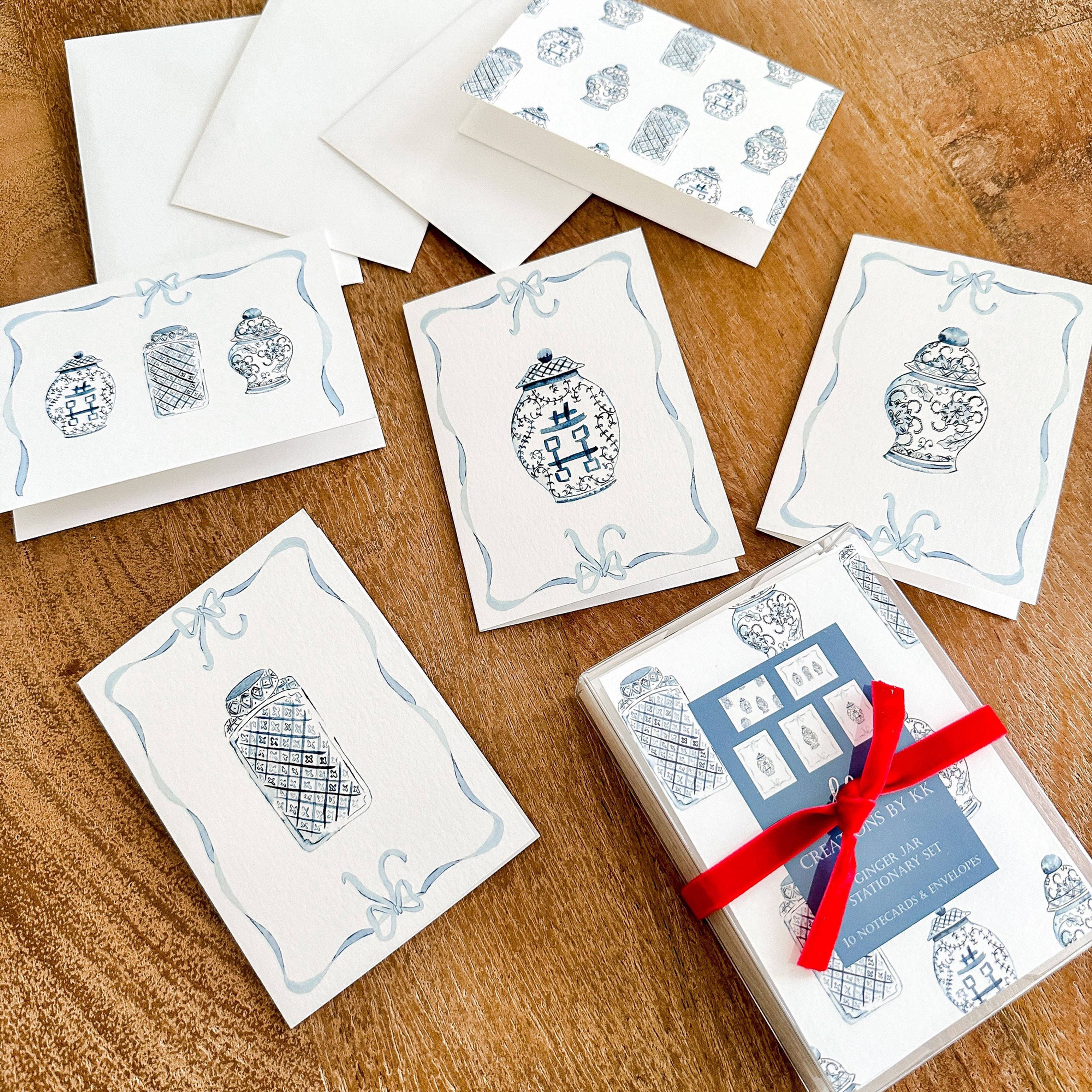 Ginger Jar Stationery- Set of 10