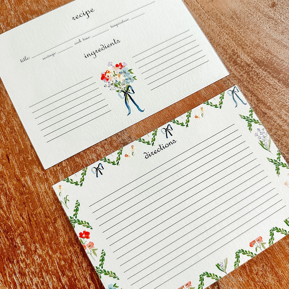 Thumbnail: Floral Recipe Cards