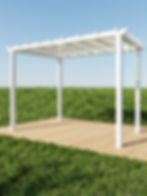 Pergola bioclimatica bianca per vetrate panoramiche a Roma