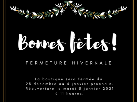 Bonnes fêtes !