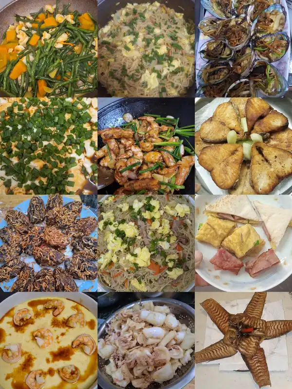 煎釀豆腐、西式三文治拼盤、甚至還有創意擺盤的炸魚，讓家常便飯也充滿儀式感。