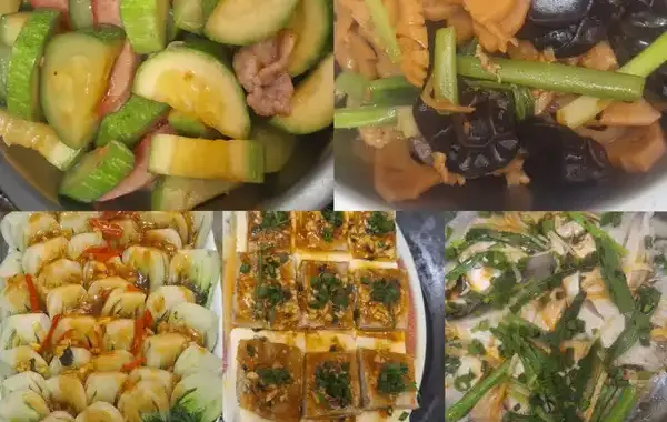 蒜蓉蒸鮑魚、清蒸海魚、蝦仁蒸蛋。處理海鮮需要細心,這正體現了姐姐的專業與專注。