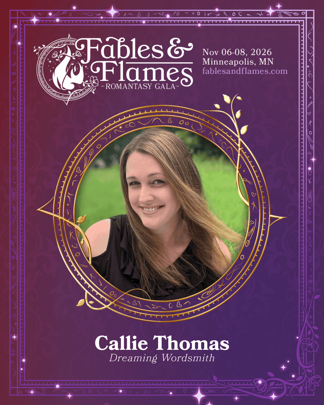 Fables & Flames Romantasy Gala, Nov 6th - 8th, Minneapolis, MN, fablesandflames.com