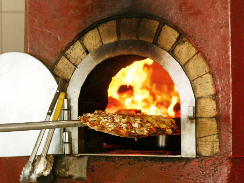 Wood oven pizza