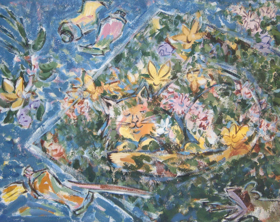 Cat in the Studio_ acrylic