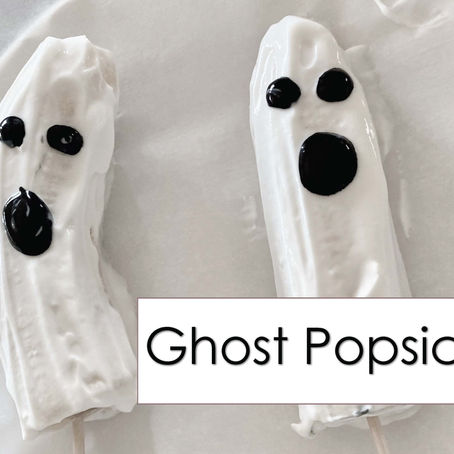 Healthy Halloween Ghost Popsicle!