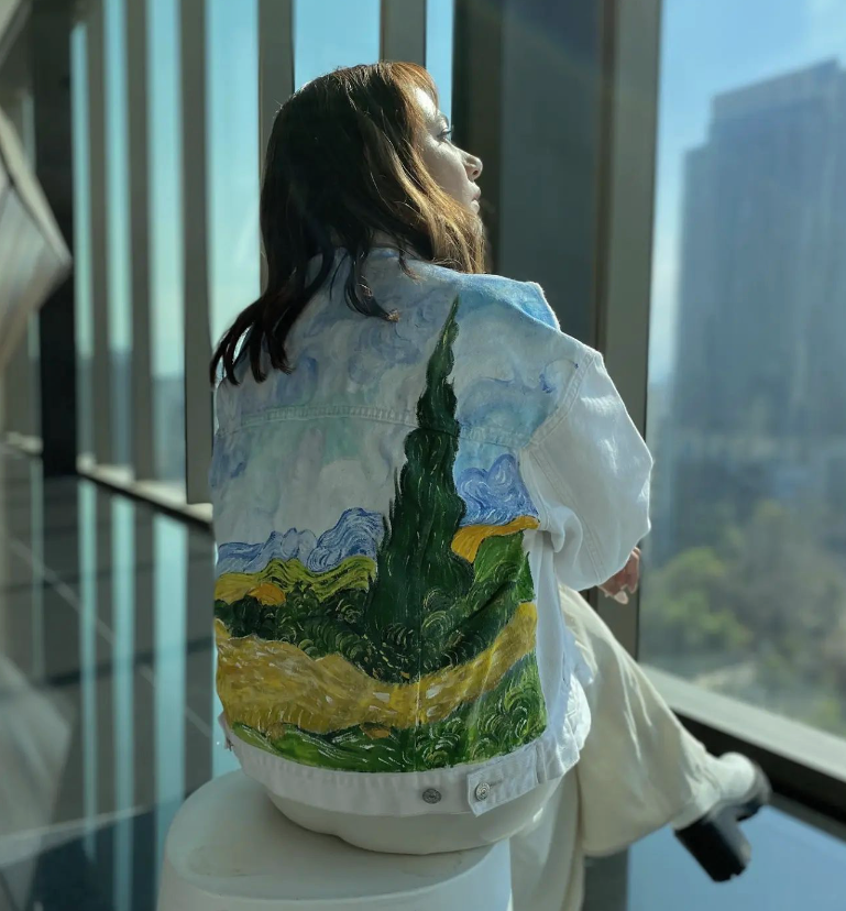 Miniatura: Chamarra Campos de trigo de Van Gogh