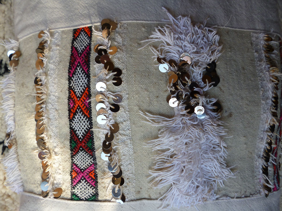 Thumbnail: Vintage Handira Kilim with Sequins