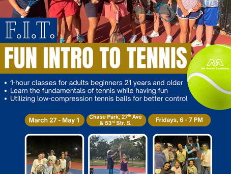 Beginner Tennis Lessons for Adults