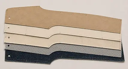 Garment patterns made of various materials