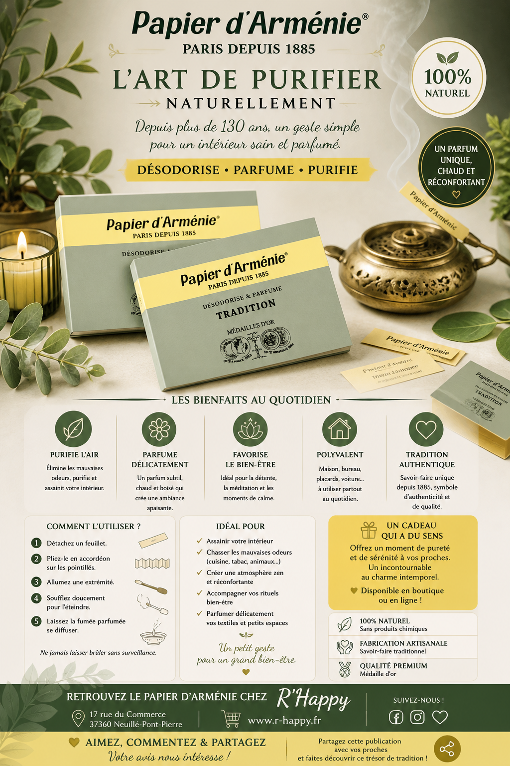 Papier d'Arménie traditionnel