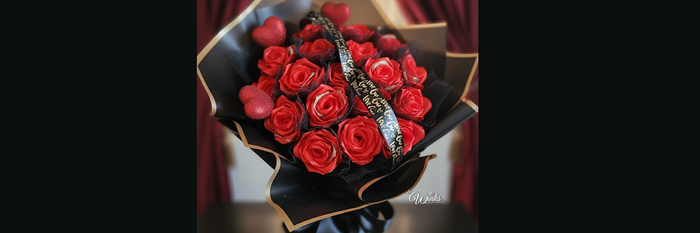 Heart Throb Satin Rose Bouquet