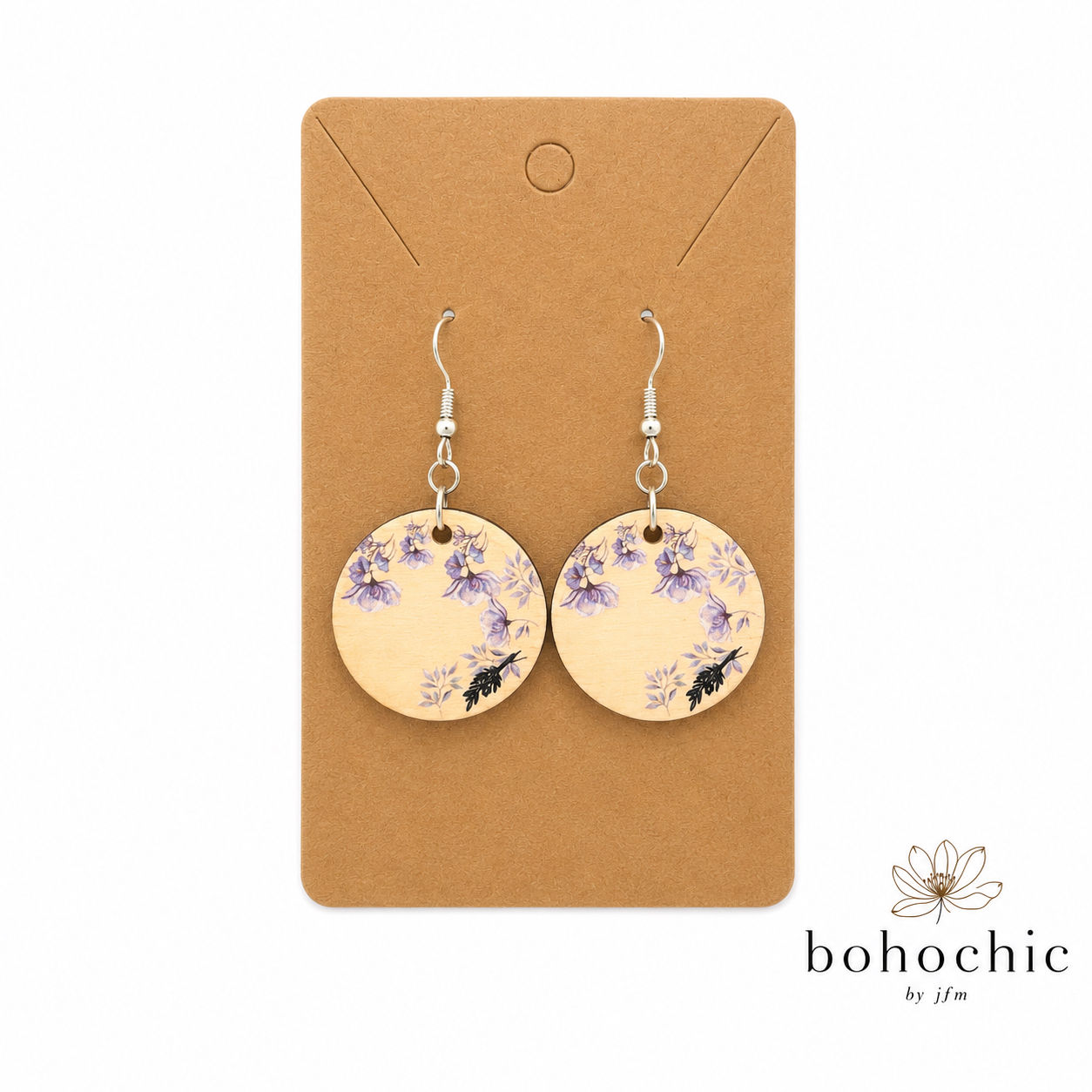Resin and Wood Earrings 