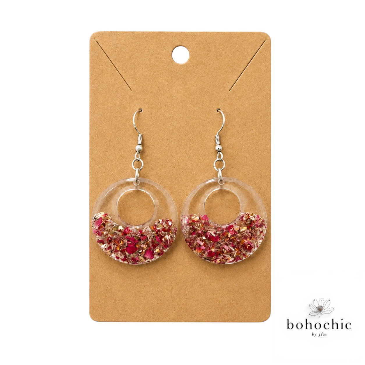 Resin Floral Earrings 