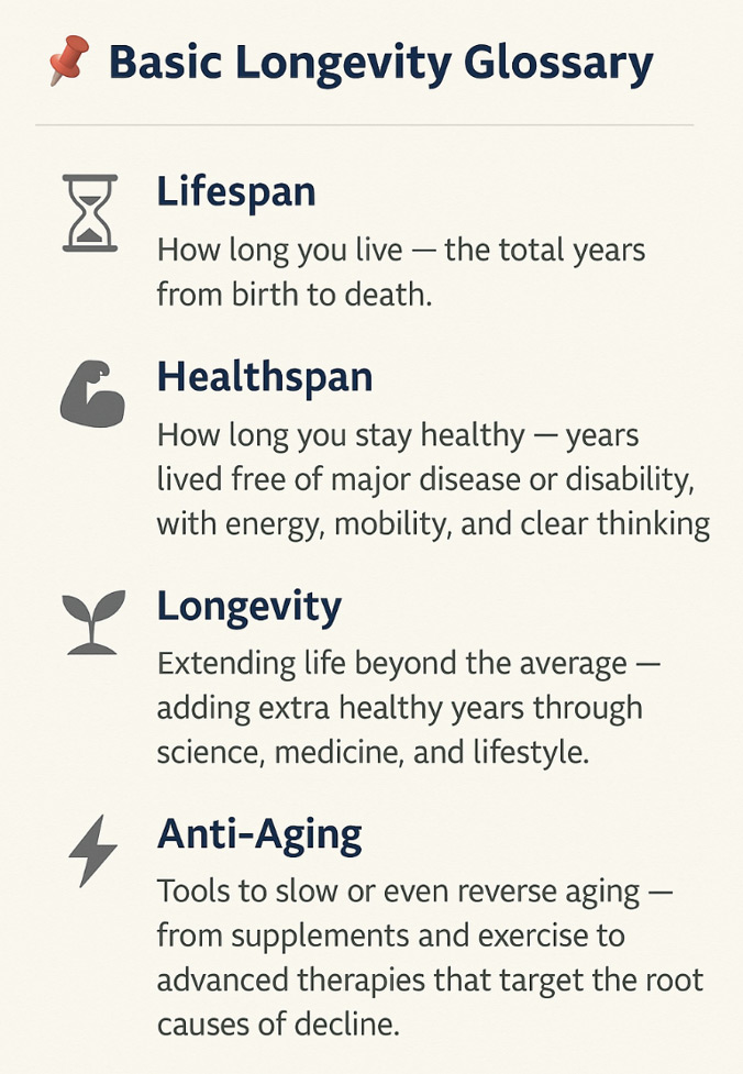 Basic Longevity Glossary
