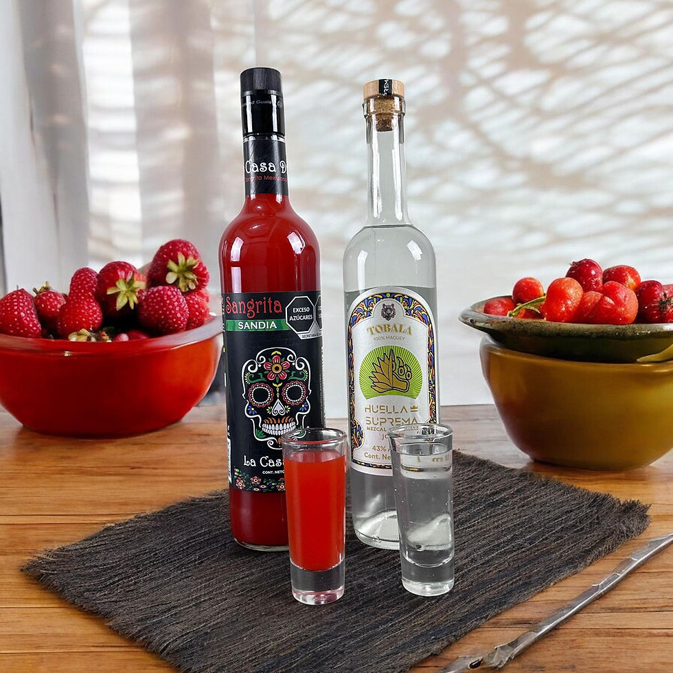 sangrita la casa diez y mezcal huella suprema