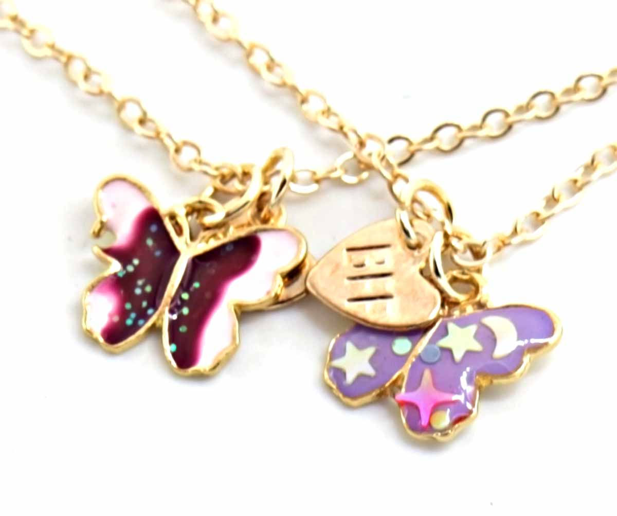 Collier d'amitié enfant papillons