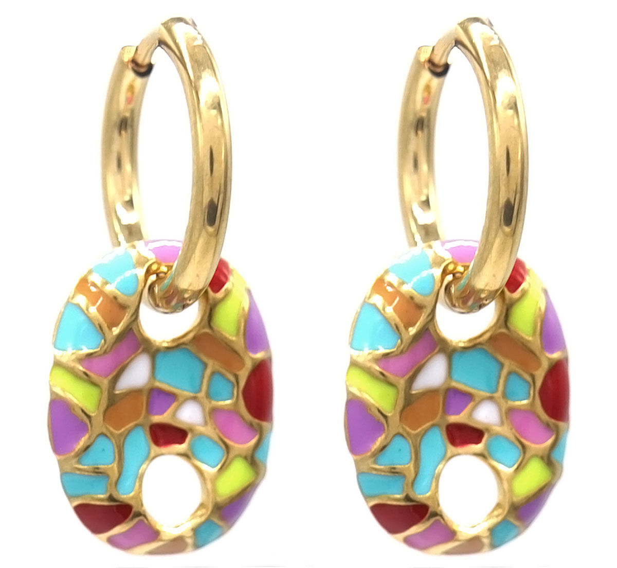 Boucles mosaïques colorées 