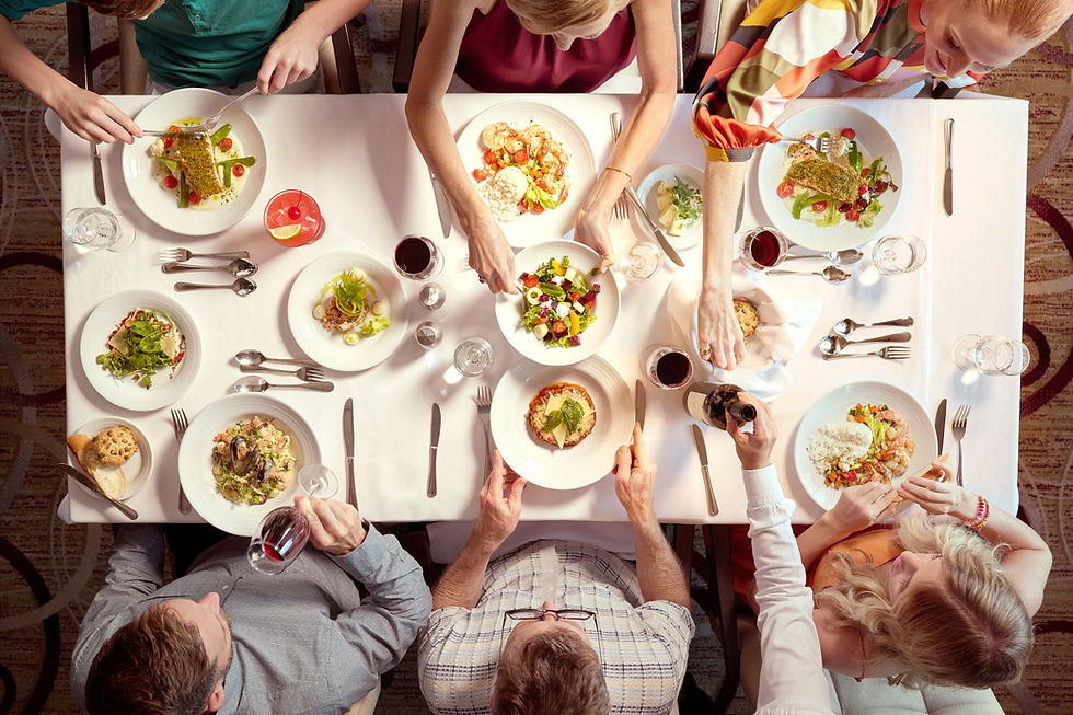 The Main Dining Room features a rotating nightly menu for dinner. They also serve breakfast daily and lunch on sea days.