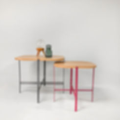 סט שולחנות סלון מברזל