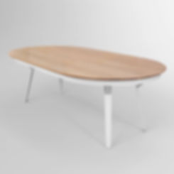 שולחן אוכל נפתח עם רגלי ברזל