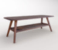 שולחן סלון מעץ עם מדף תחתון