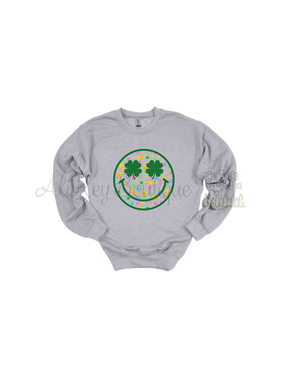 Thumbnail: Lucky Charm Smiley Adult Sweatshirt