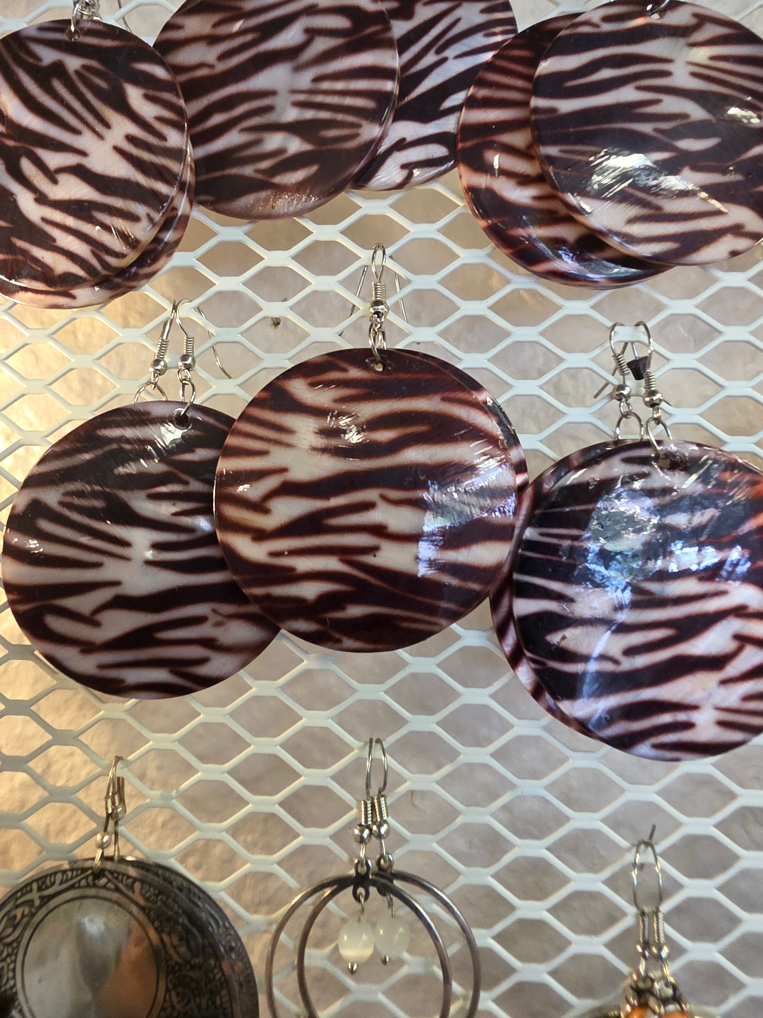 Tiger stripe earrings