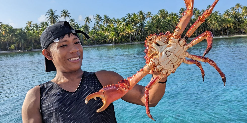 verse krab uit de san blas eilanden