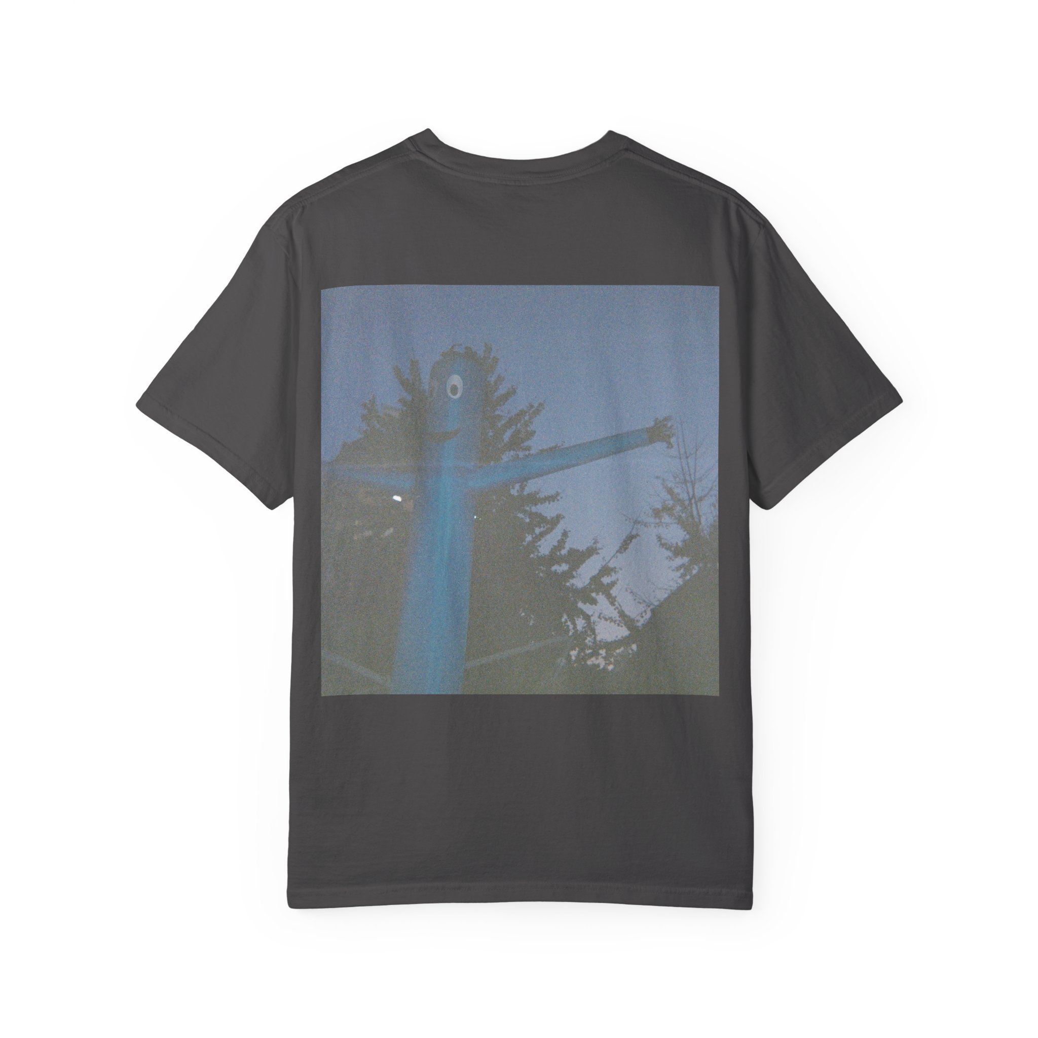 Graphite back view of 'i looked and saw nothing EP' tee