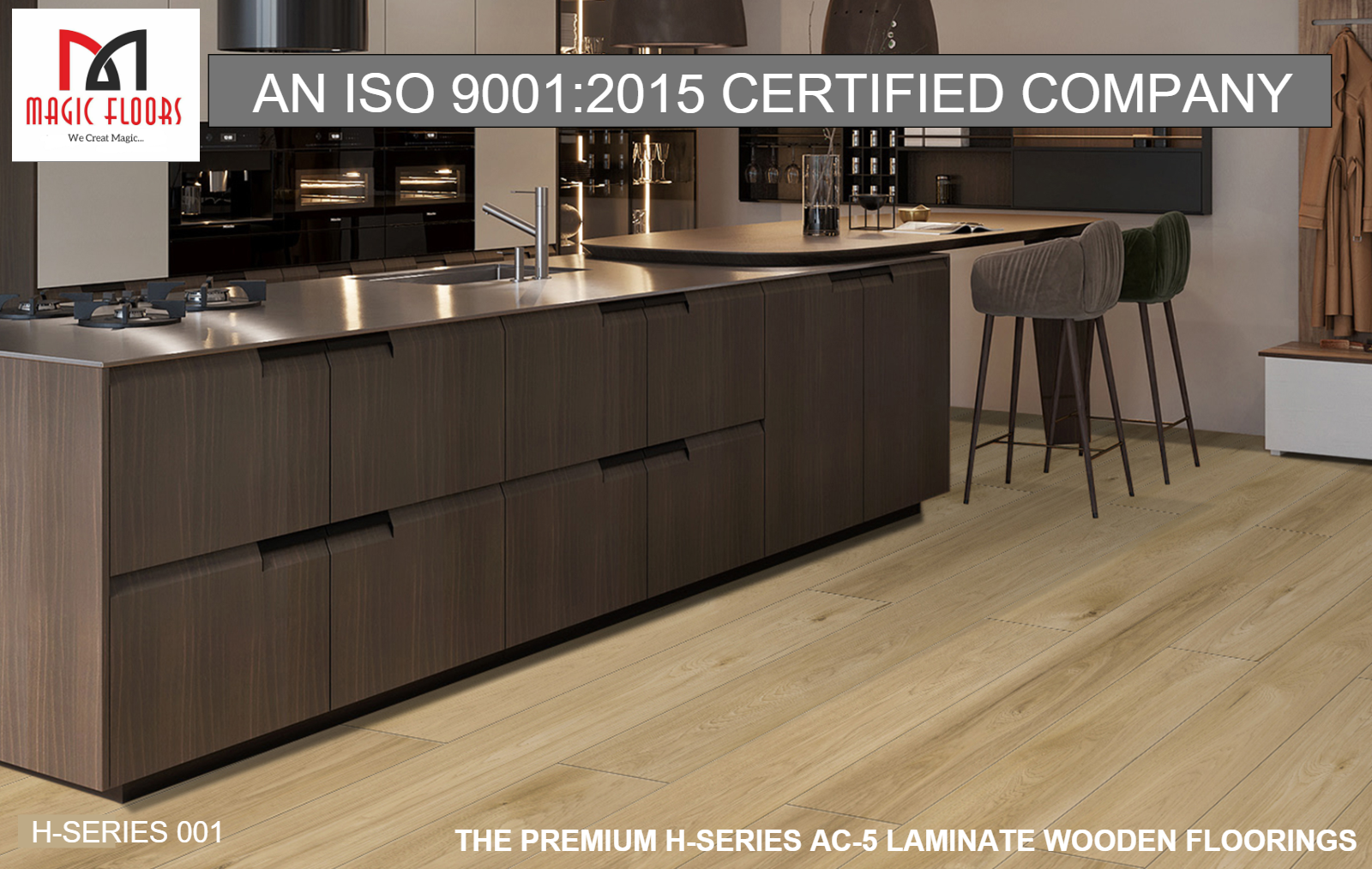 Premium H-Series AC-5 Laminate Wooden Flooring