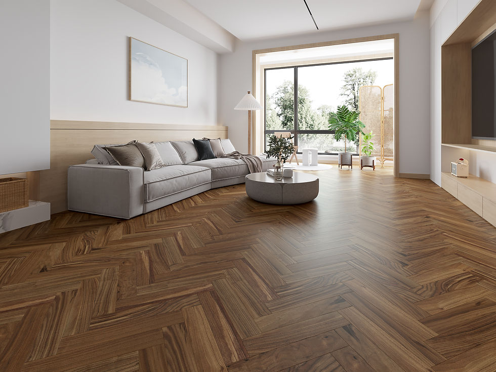 Elegant Herringbone Walnut Engineered Haedwood Flooring