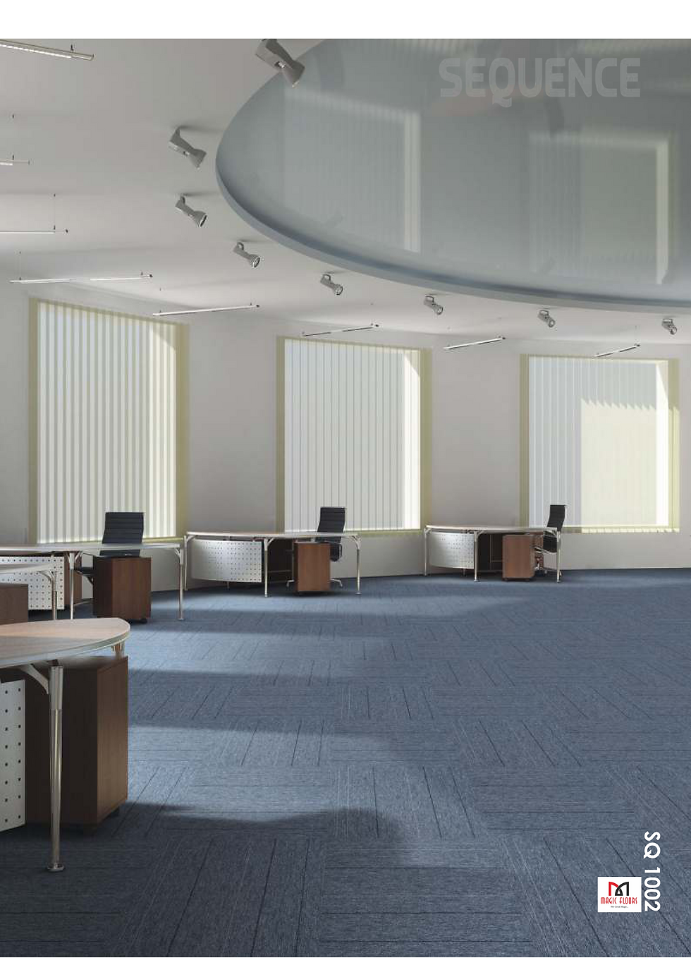 Modern Office Magic Carpet Tile Flooring SQ1002