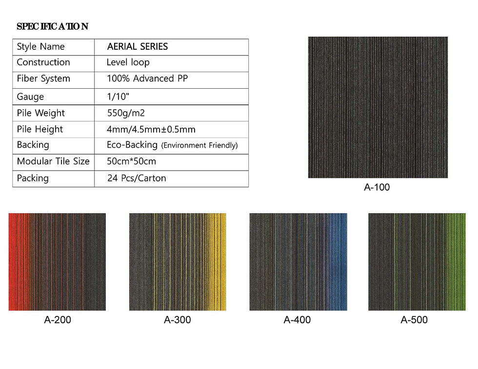 Magic Carpet Aerial Series Advanced PP Level Loop Carpet Tiles