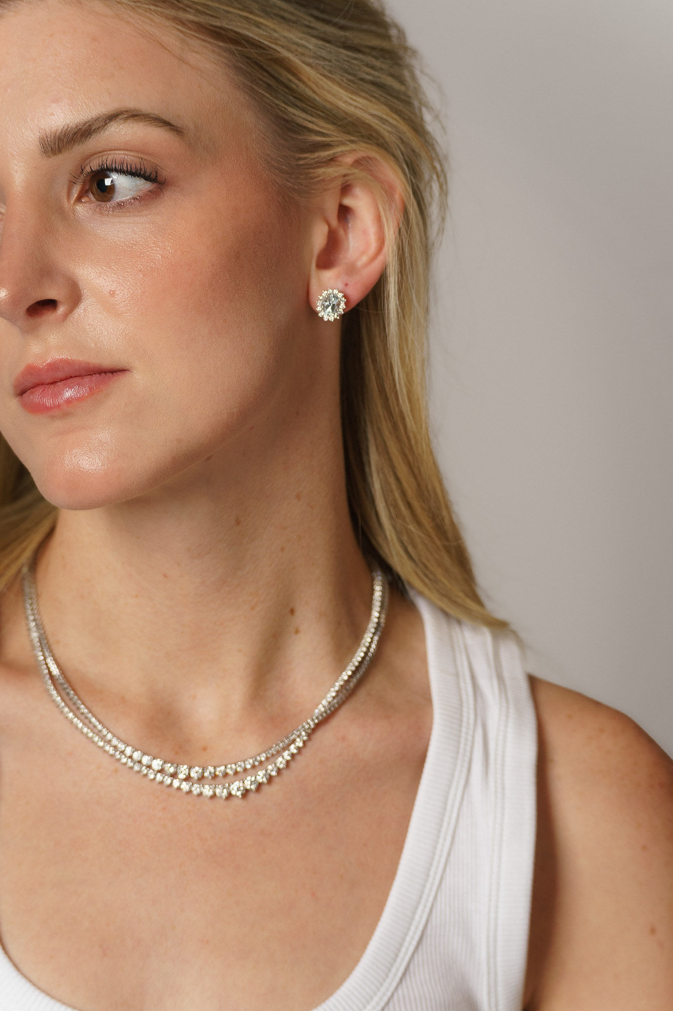 Oval aquamarine earrings